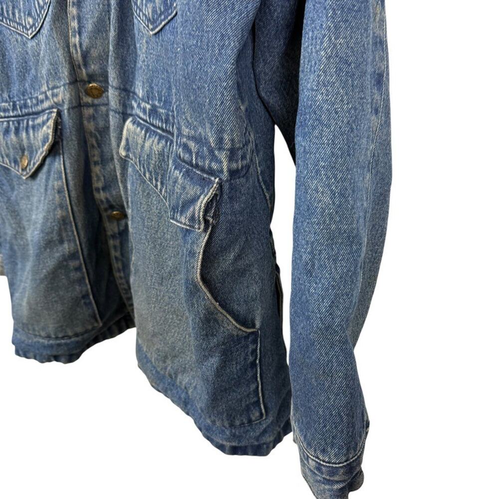 Blue Denim Jacket with Tan Collar - Picture 8 of 16